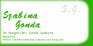 szabina gonda business card